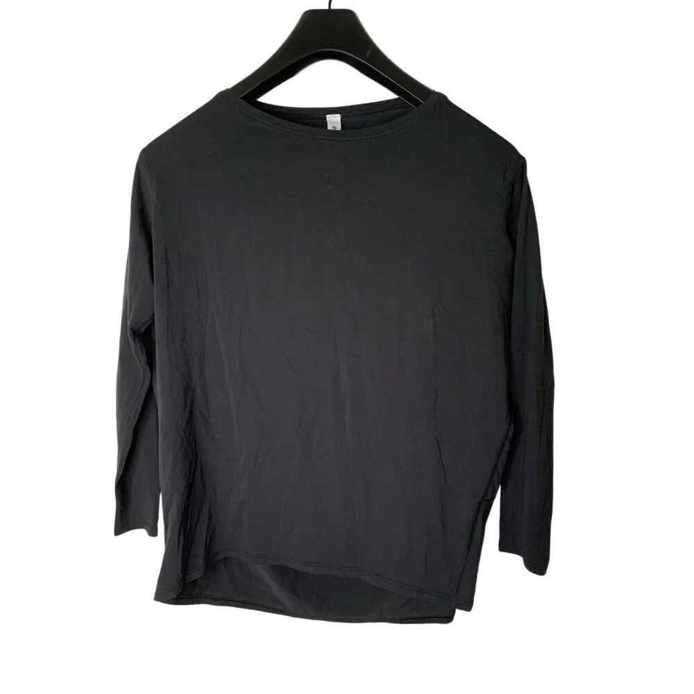 Lululemon long sleeve top black women's size 2